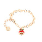 Bracciale in Metallo con campanella portafortuna natalizia