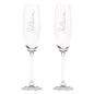 SET 2 CALICI FLUTE IN VETRO SOTTILE MA RESISTENTE "BOLLICINE" 23 CL Altezza 26cm x 6cm