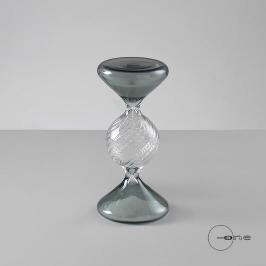 CLESSIDRA IN VETRO BICOLORE 12 CM ARREDO CASA DESIGN MODERNA