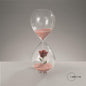 CLESSIDRA CON ROSA  ROSSA ALL'INTERNO SABBIA ROSA H. 20 REGALO  ARREDAMENTO