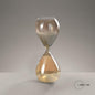 CLESSIDRA IN VETRO AMBRA SABBIA BEIGE H 30 CM OGGETTO D'ARREDO