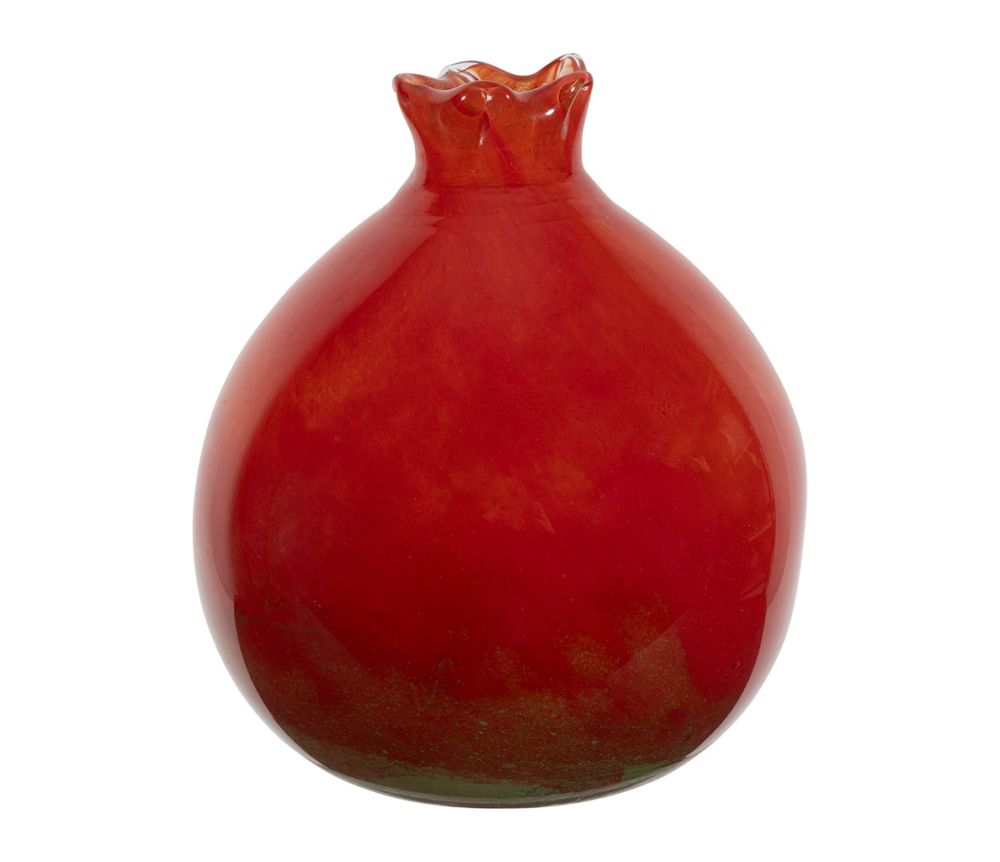 MELOGRANO VETRO ROSSO DECORAZIONE CASA CUCINA 10X10X11CM
