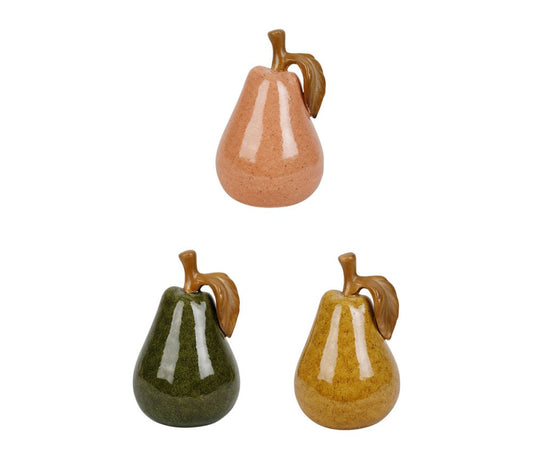 SET 3 PERE CERAMICA ROSA VERDE E GIALLA MISURE:D9X14H