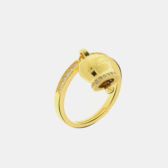 Dolci pensieri gift AMO CAPRI Anello in Argento 925 con campanella Capri e zirconi