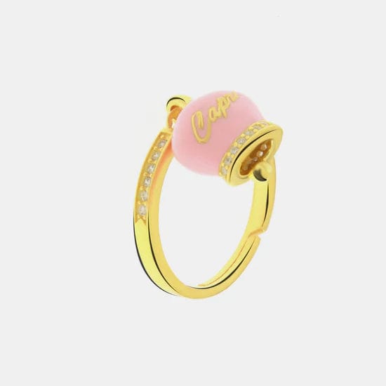 Dolci pensieri gift AMO CAPRI Anello in Argento 925 con campanella Capri e zirconi