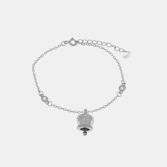 Dolci pensieri gift AMO CAPRI Bracciale in Argento 925 con campanella Capri e zirconi