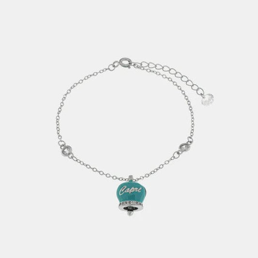 Dolci pensieri gift AMO CAPRI Bracciale in Argento 925 con campanella Capri e zirconi
