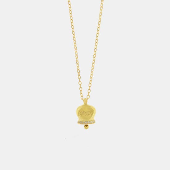 Dolci pensieri gift AMO CAPRI Collana in Argento 925 con campanella Capri e zirconi
