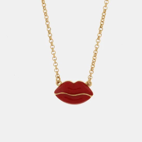 Dolci pensieri gift AMO CAPRI Collana in Metallo con bocca LOLITA