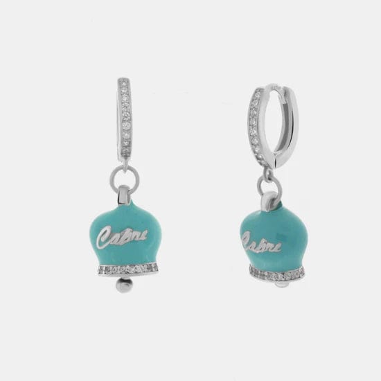 Dolci pensieri gift AMO CAPRI Orecchini in Argento 925 con campanella Capri e zirconi
