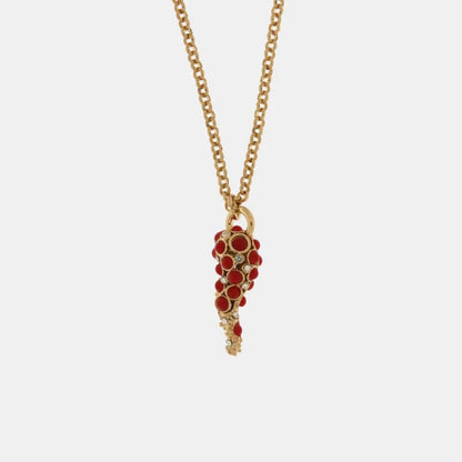 Dolci pensieri gift AMO NAPOLI Collana in Metallo con pendente a forma di corno e cristalli