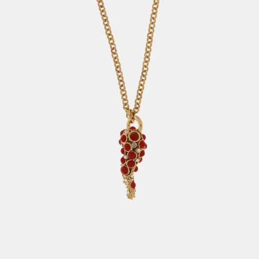 Dolci pensieri gift AMO NAPOLI Collana in Metallo con pendente a forma di corno e cristalli