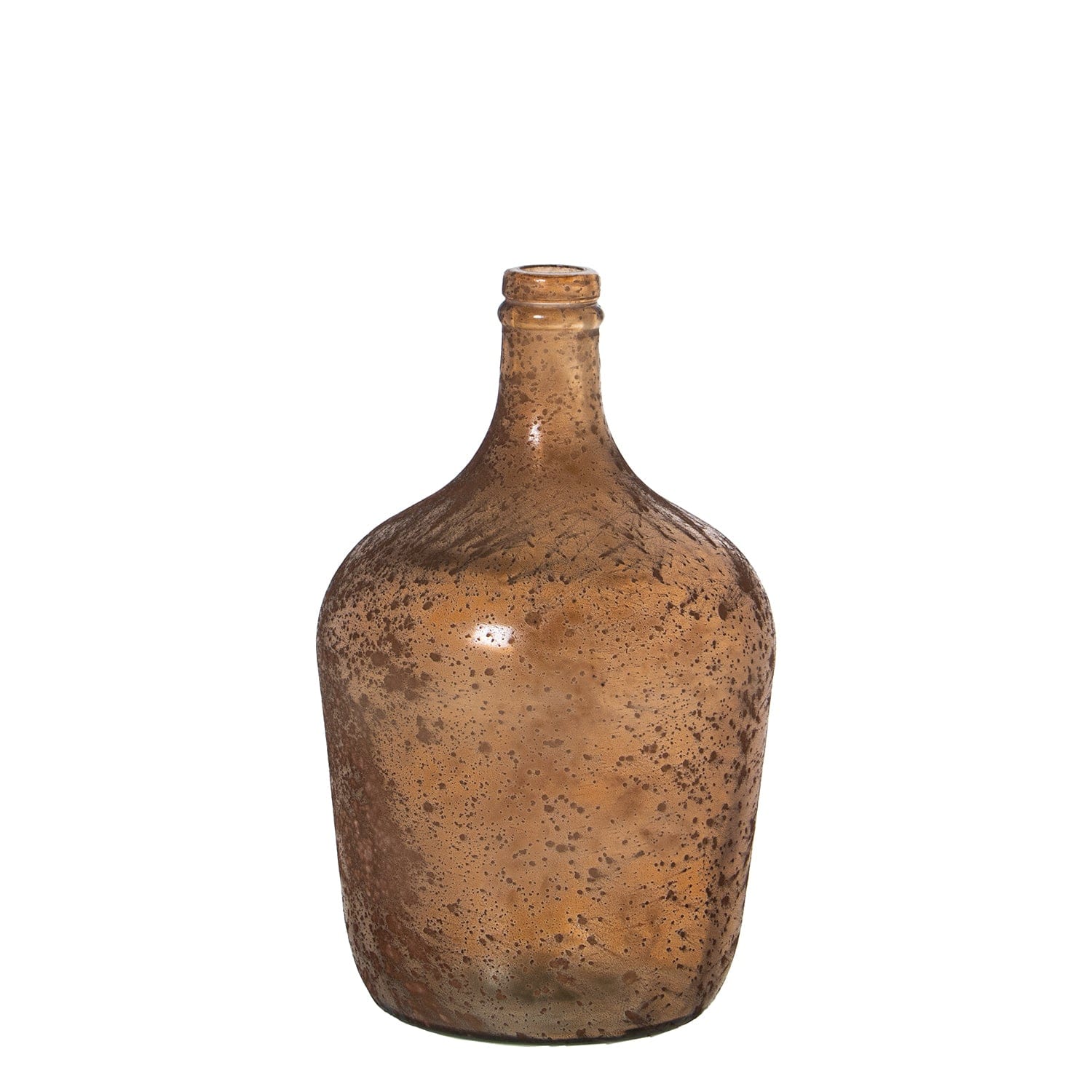 Dolci pensieri gift BOTTIGLIA DECORATIVA  E VASO IN VETRO RECICLATO AMBRA SALOTTO SOGGIORNO