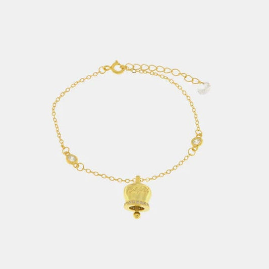 Dolci pensieri gift Bracciale in Argento 925 con campanella Capri e zirconi