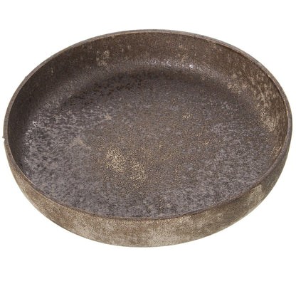 Dolci pensieri gift CENTROTAVOLA EFFETTO PIETRA CERAMICA MARRONE COMPLEMENTO DI ARREDO DIAMETRO 35