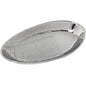 Dolci pensieri gift CENTROTAVOLA IN CERAMICA ARGENTATO LUCIDO CON STRIATURE  LUNG. CM 37X 20 LARG.