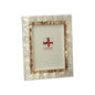 Dolci pensieri gift CORNICE PORTAFOTO MADREPERMA BEIGE E DORATO 10X15 SALOTTO SOGGIORNO