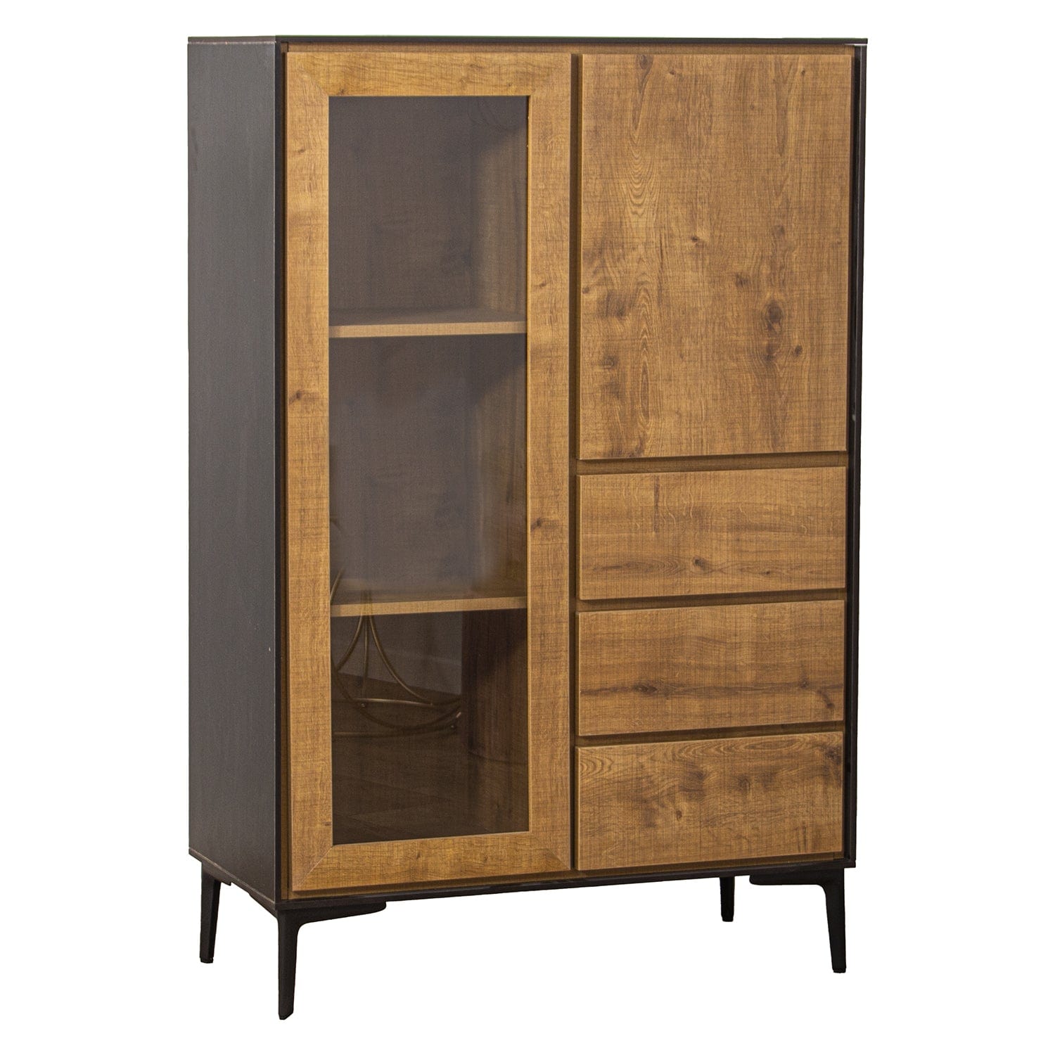 Dolci pensieri gift CREDENZA IN LEGNO DM CON TRE CASSETTI PIU' 2 ANTE GAMBE IN METALLO NERO