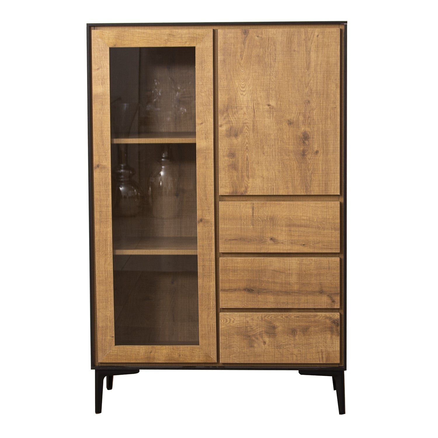 Dolci pensieri gift CREDENZA IN LEGNO DM CON TRE CASSETTI PIU' 2 ANTE GAMBE IN METALLO NERO