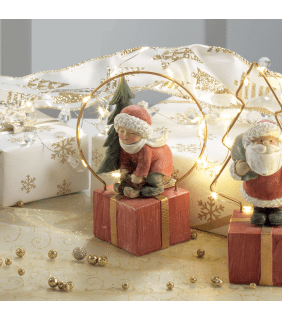 Dolci pensieri gift DECORAZIONE BAMBINO RESINA CON LUCE A LED ALIMENTAZIONE BATTERIA INCLUSA