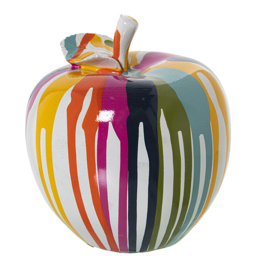 Dolci pensieri gift MELA CERAMICA MUTICOLOR GRAFFITI DECORAZIONE CASA PORTAFORTUNA 12X12