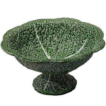 Dolci pensieri gift PORTAFRUTTA FORMA INSALATA CAVOLO CON PIEDE IN CERAMICA ALZATINA