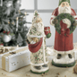 Dolci pensieri gift SANTA CLAUS IN RESINA CON DONI  Dimensione: 12,5x8,5x30,5 h. cm.