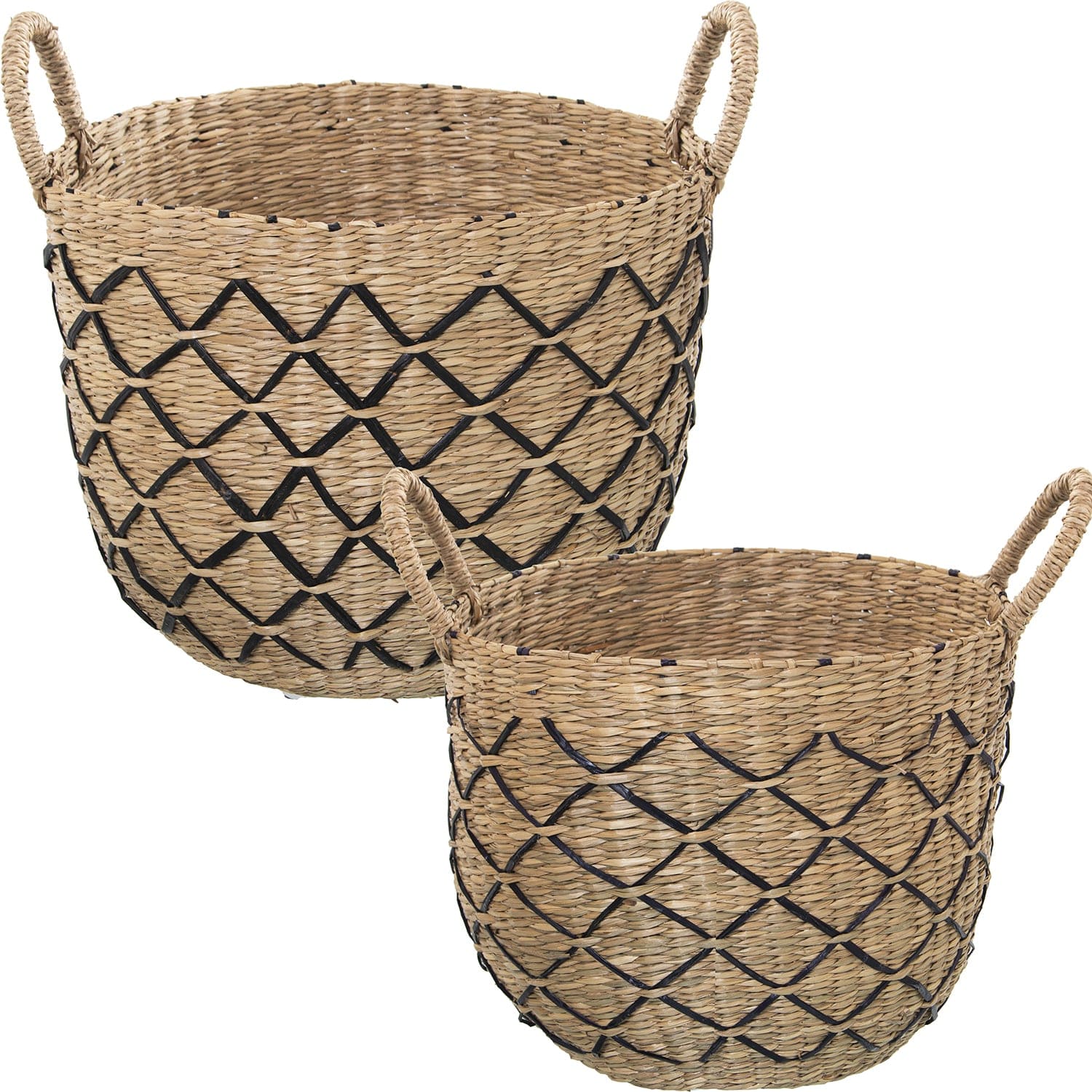 Dolci pensieri gift SET 2 CESTINI CON MANICI  VIMINI RATTAN