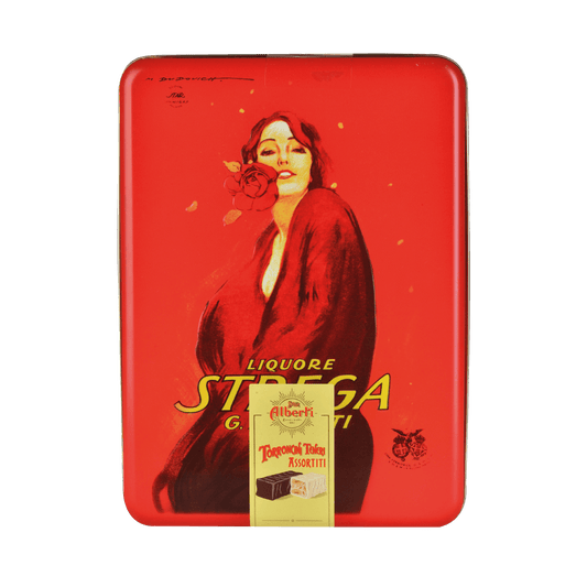 Dolci pensieri gift STREGA ALBERTI TORRONCINI CROCCANTINO CIOCCOLATO FONDENTE GUSTO LIQUORE 300 GR