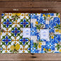 Dolci pensieri gift Tovaglia da tavola in cotone DECORO LIMONI  - Per 12 Persone: 140x240 cm.