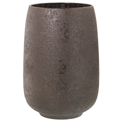 Dolci pensieri gift VASO EFFETTO PIETRA MARRONE PORTA FIORI COMPLEMENTO ARREDO _ø23x36cm