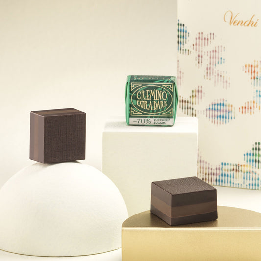 Dolci pensieri gift VENCHI CREMINO SENZA ZUCCHERO EXTRA FONDENTE  100 GRAMMI