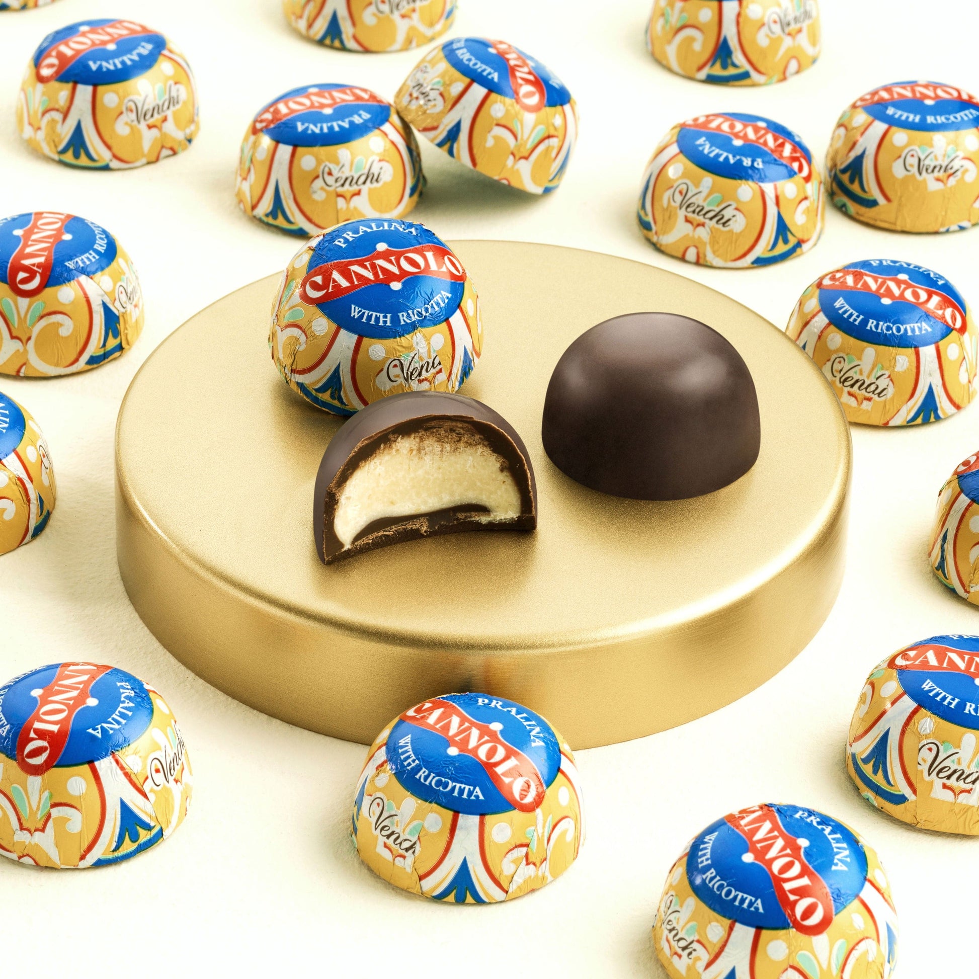 Dolci pensieri gift VENCHI  NOVITA' CIOCCOLATINO FONDENTE RIPIENO CANNOLO 100 GRAMMI SENZA GLUTINE