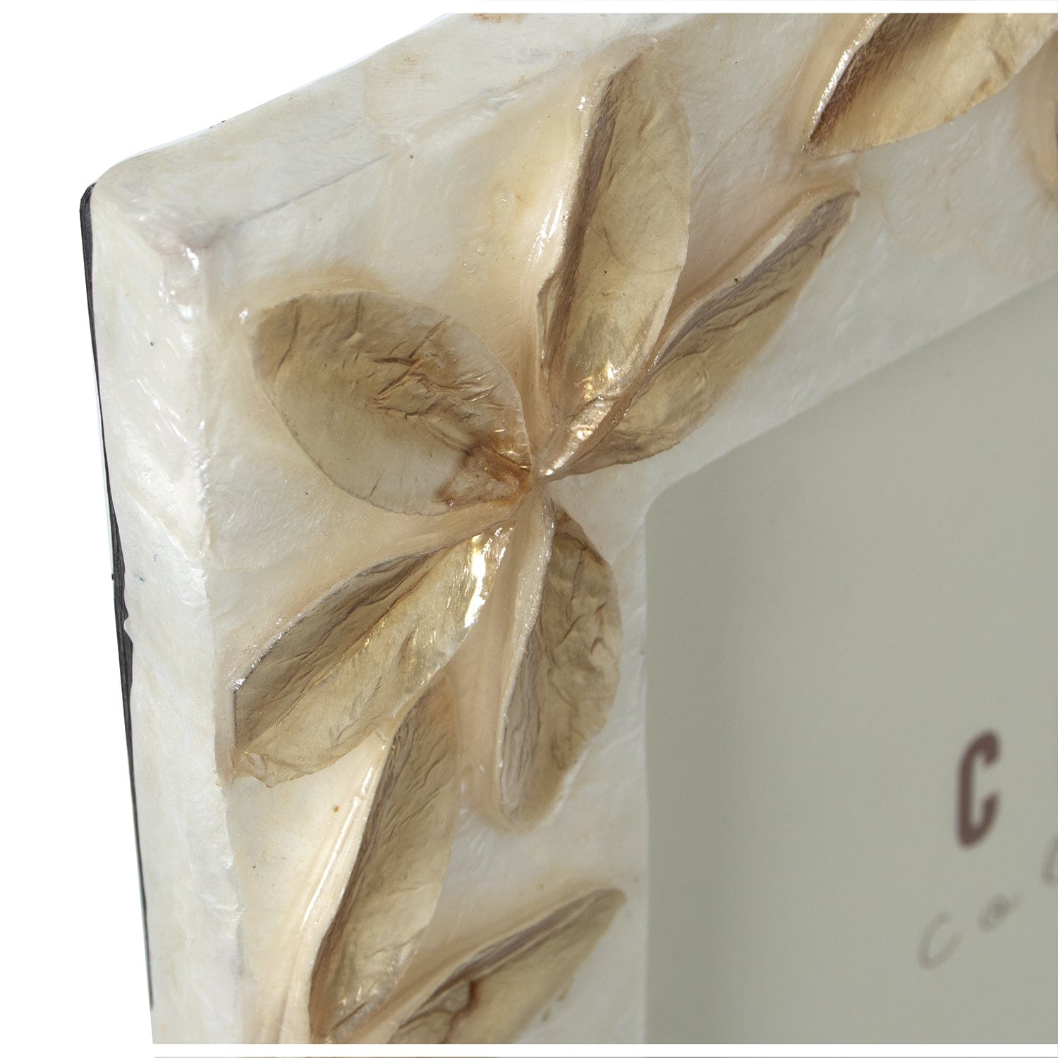 Dolcipensierigift Cornice portafoto bianco oro con decorazione luxury cerchi 20x25 cm