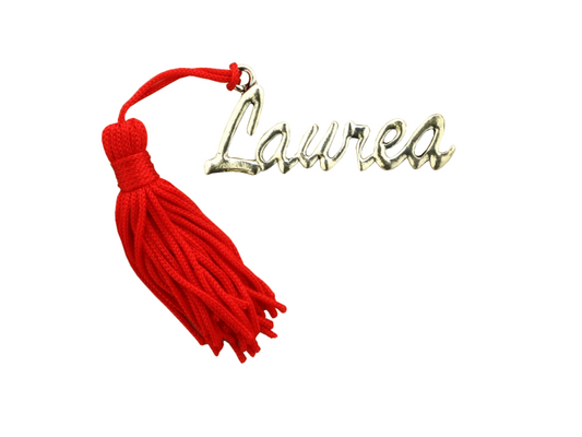 CIONDOLO LAUREA CON NAPPINA ROSSA