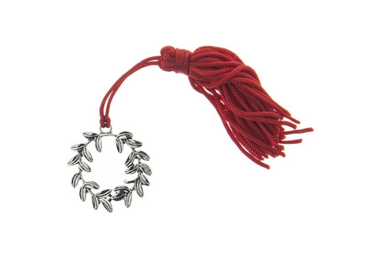 CIONDOLO CON NAPPINA ROSSA CORONA ALLORO LAUREA
