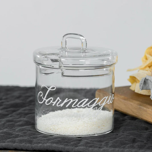 FORMAGGIERA  "FORMAGGIO" IN VETRO BOROSILICATO LAVABILE IN LAVASTOVIGLIE D.9