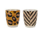 COPPIA BICCHIERI PER TISANA E THE' MODELLO ANIMALIER CERAMICA DIMENSIONI25cl - D8 x H8.5cm