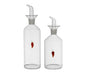 set olio aceto vetro borosilicato dettaglio peperoncino 45cl+35cl