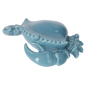 GRANCHIO DECORATIVO IN CERAMICA AZZURRO MARE Larghezza: 23cm Altezza: 6cm
