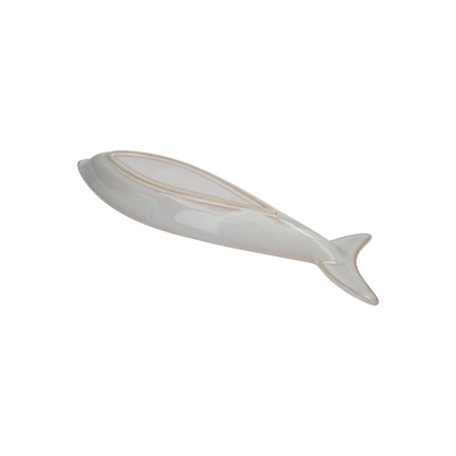 PIATTO FONDO PESCE IN CERAMICA BLU E BIANCO MISURA GRANDE ANTIPASTIERA O CENTROTAVOLA