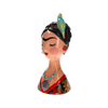 FRIDA VASO IN CERAMICA CON COLLANA E PAPPAGALLO SULLA TESTA H. 37 CM