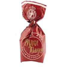 Magie Alberti Strega Fondente al rhum 100g - SENZA GLUTINE. La confezione contiene circa 8 praline (100gr)