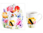 TAZZA 300 ML FLOREALE,CON LETTERA "A" CONFEZIONE REGALO SAGOMATA CON FIOCCO