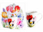TAZZA FLOREALE 300 ML CON INIZIALE "G" CONFEZIONE SAGOMATA CON FIOCCO