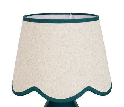 LMPADA ROMANCERO IN CERAMICA COLOR BLUE OTTANIO SMERALDO MISURE:D25XH38CM