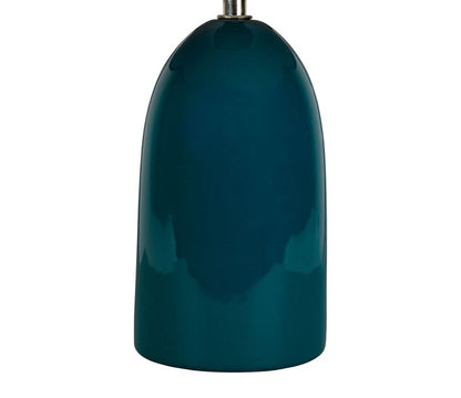 LMPADA ROMANCERO IN CERAMICA COLOR BLUE OTTANIO SMERALDO MISURE:D25XH38CM