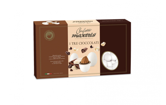 MAXTRIS CONFETTI BIANCHI GUSTO TRE CIOCCOLATI  1 KG SENZA GLUTINE