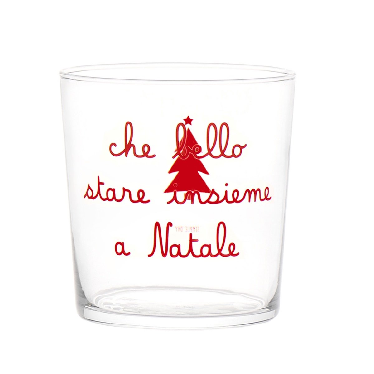 set 6 BICCHIERI VETRO 35CL CHE BELLO STARE INSIEME A NATALE ROSSO