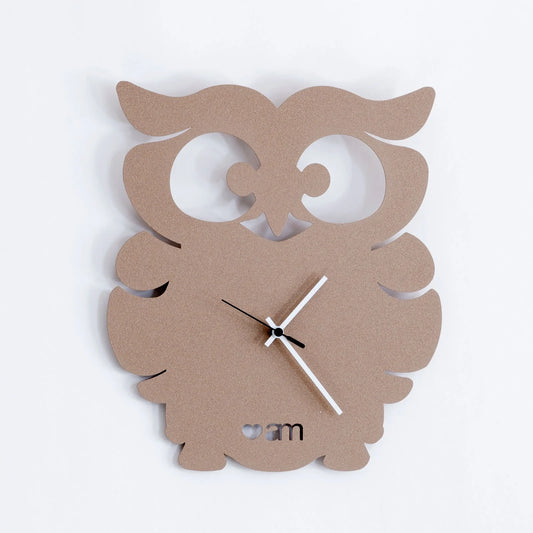 OROLOGIO IN METALLO GUFO BEIGE DESIGN Dimensioni: 30 x 34 cm di altezza